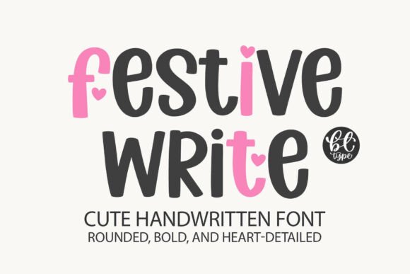 Festive Write: The Handwritten Font with a Charming Twist