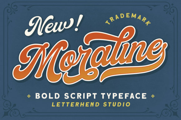 Moraline: Bold Handwritten Font for Retro Headlines