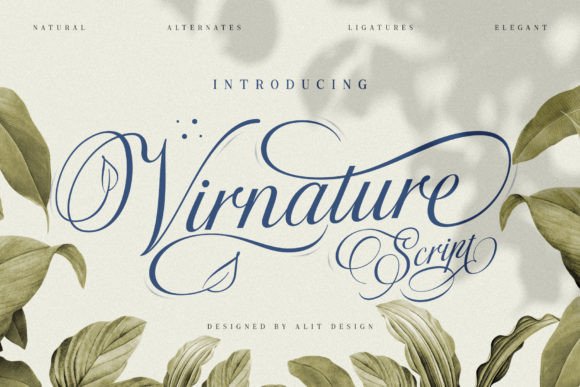 Virnature: Blending Script Elegance with Natural Design